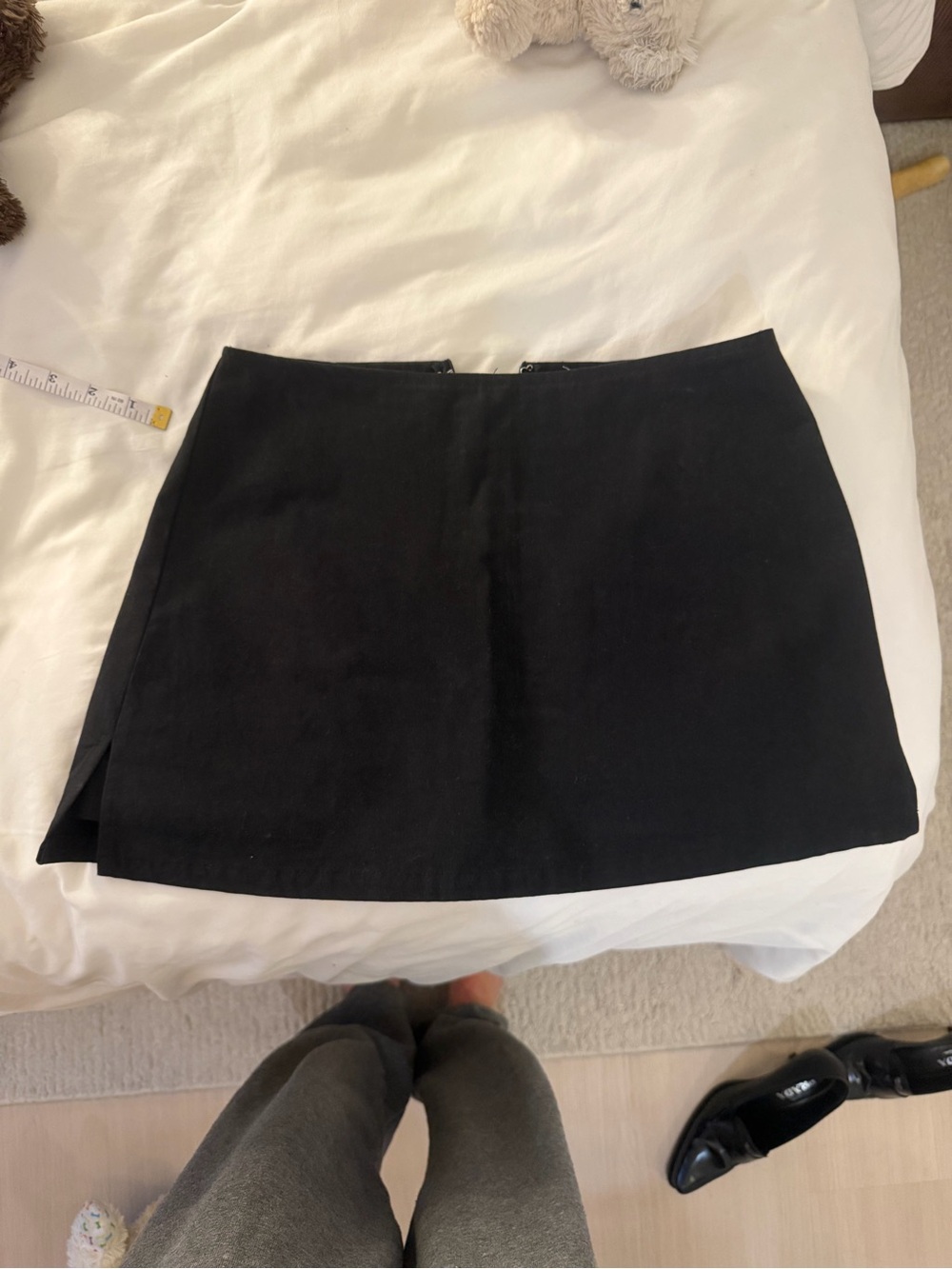 Princess Polly Black Mini Skirt with Side Slit